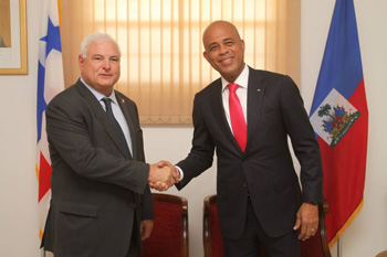 Visite d’Etat du président du Panama, Ricardo Martinelli en Haïti