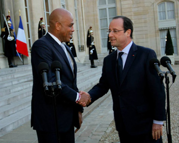 Première étape de la tournée européenne du Président Michel Joseph Martelly