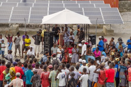 Inauguration  du premier micro-réseau d’énergie à Les Anglais, Sud d'Haïti
