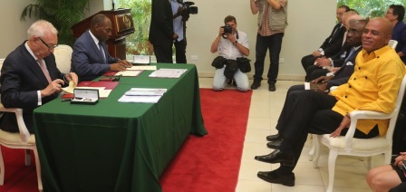 Signature d’un accord cadre de coopération sur la coopération espagnole en Haïti
