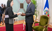 Diplomatie : Le nouvel ambassadeur américain Michèle Sison présente ses lettres de créances au Président Jovenel Moïse