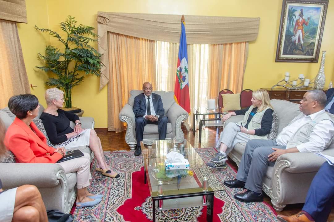 Le Premier ministre Ariel Henry a rencontré une délégation de haut niveau du PAM et de l’Unicef<br>