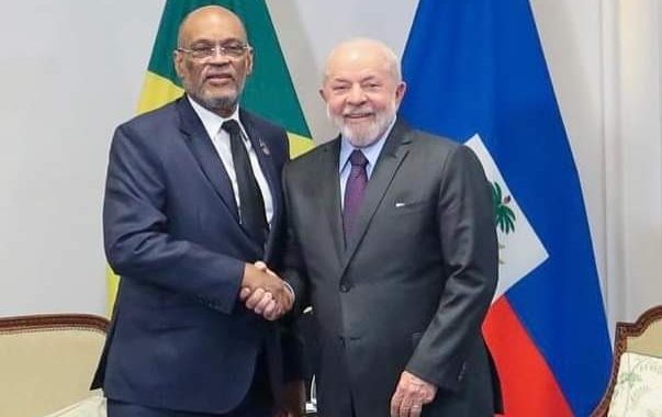 Rencontre entre le Premier ministre Ariel Henry et le président brésilien Luiz Inácio Lula da Silva<br>